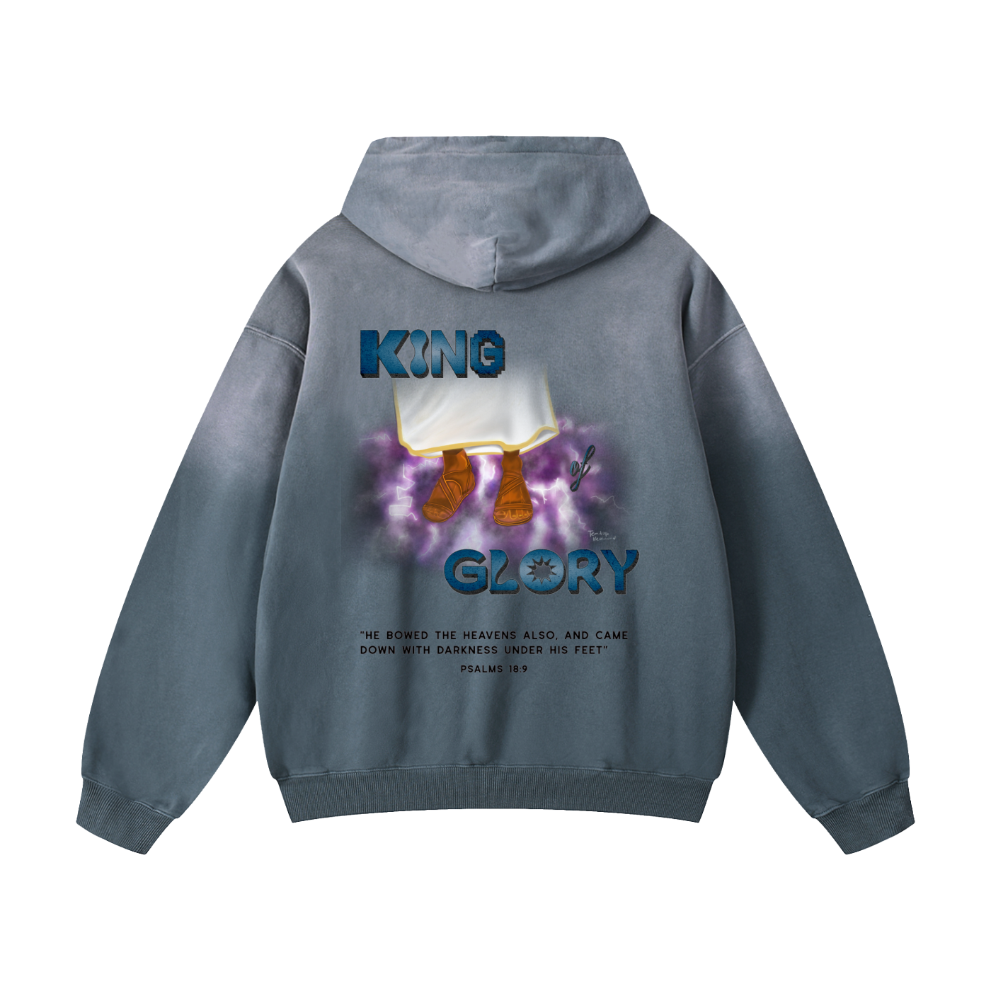 KING OF GLORY HOODIE (blue grey)